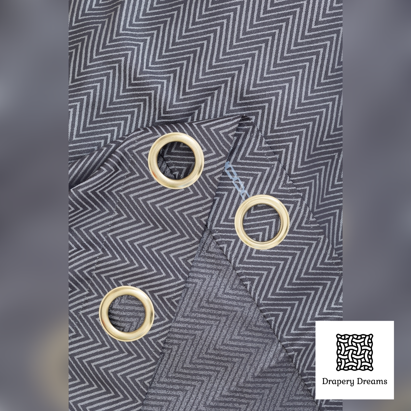 Ready Made Curtains - Slate Waves