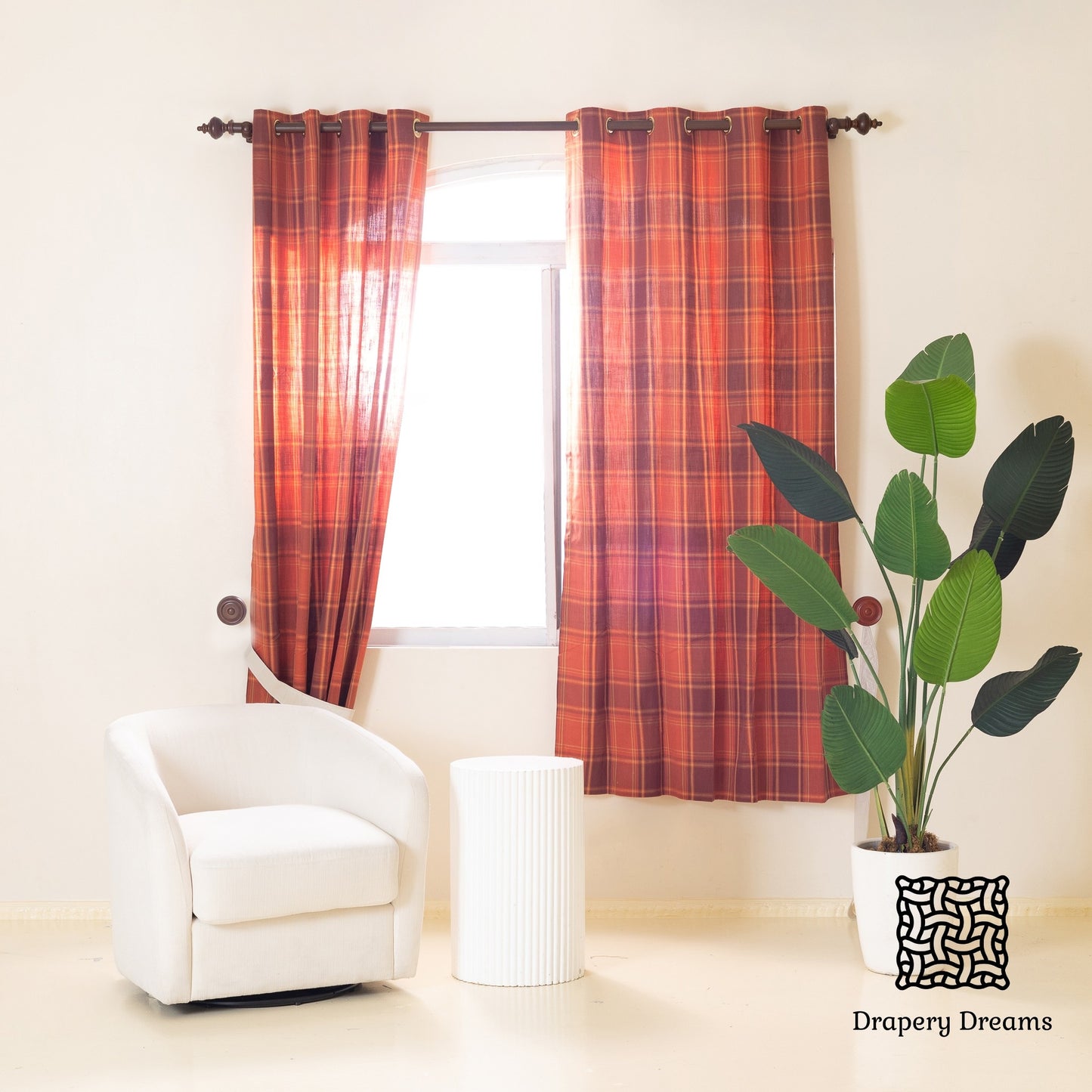 Ready Made Curtains - Crimson Plaid
