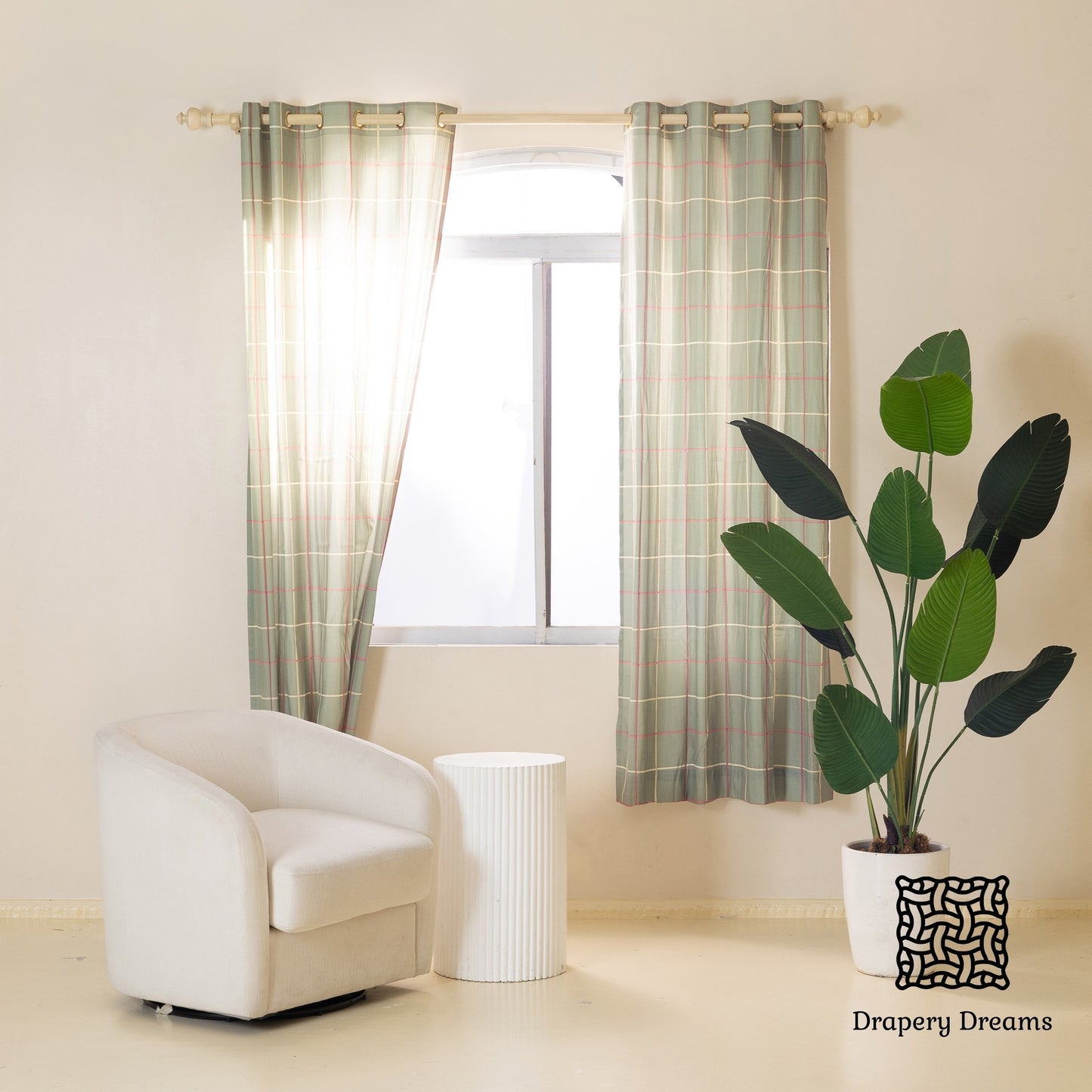 Ready Made Curtains - Pastel Plaid