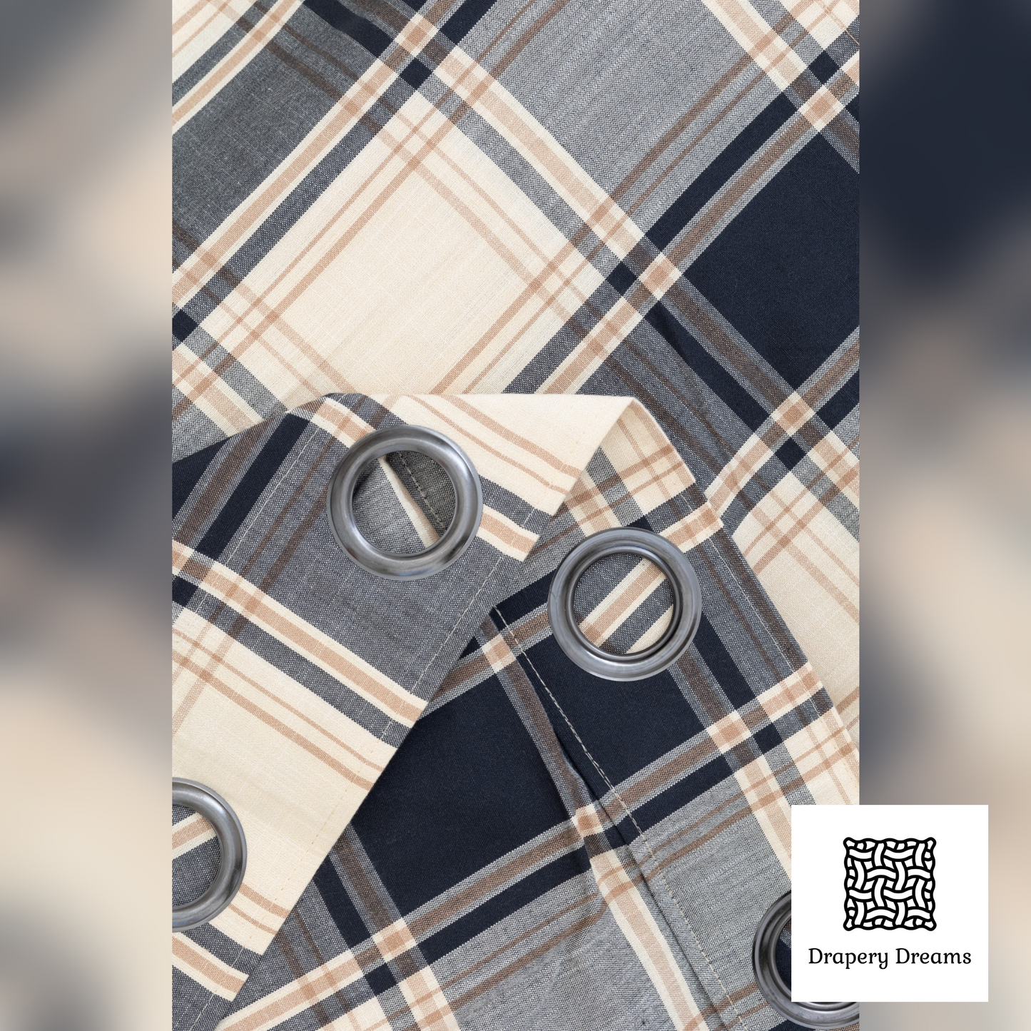 Ready Made Curtains - Midnight Plaid