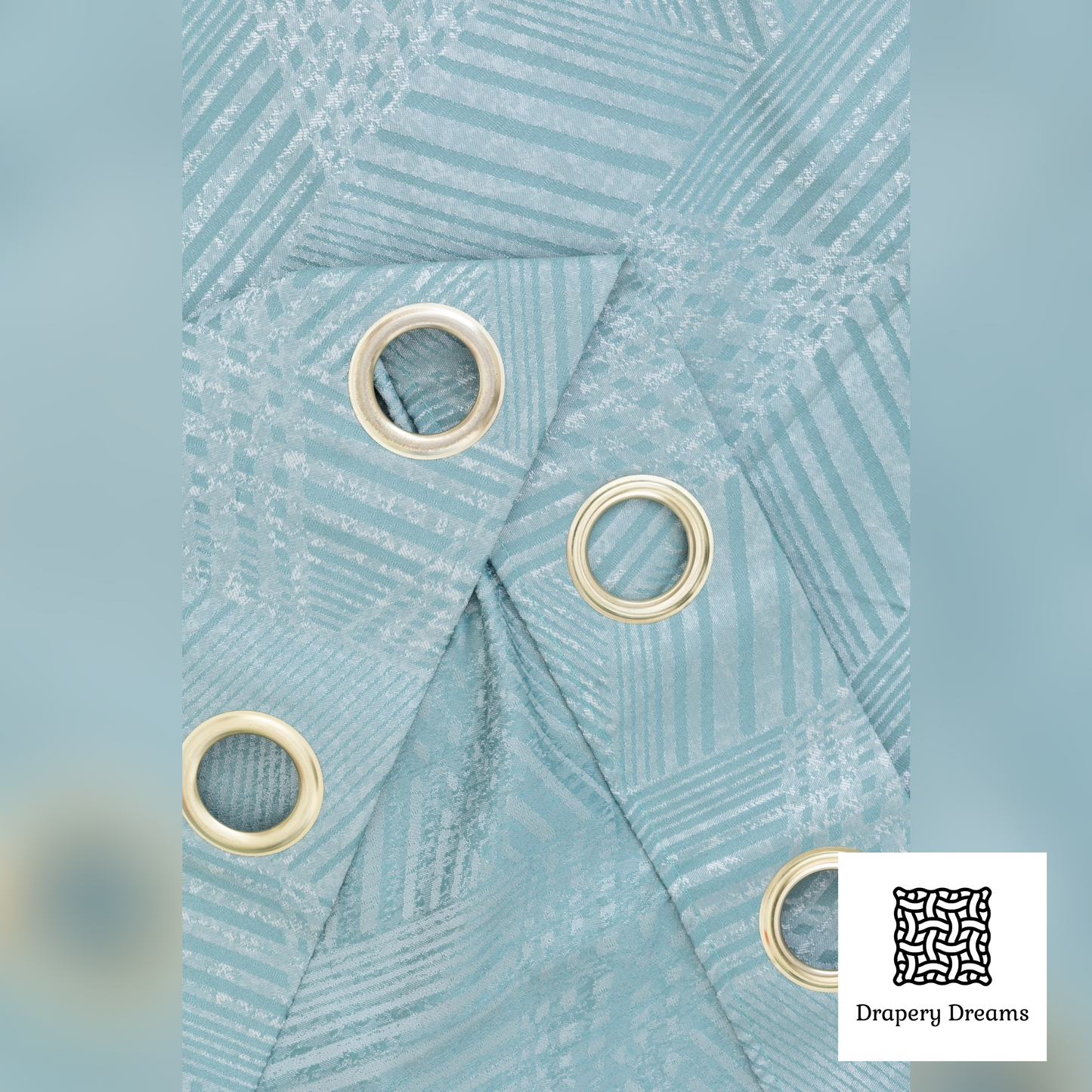 Ready Made Curtains - Seafoam Waves