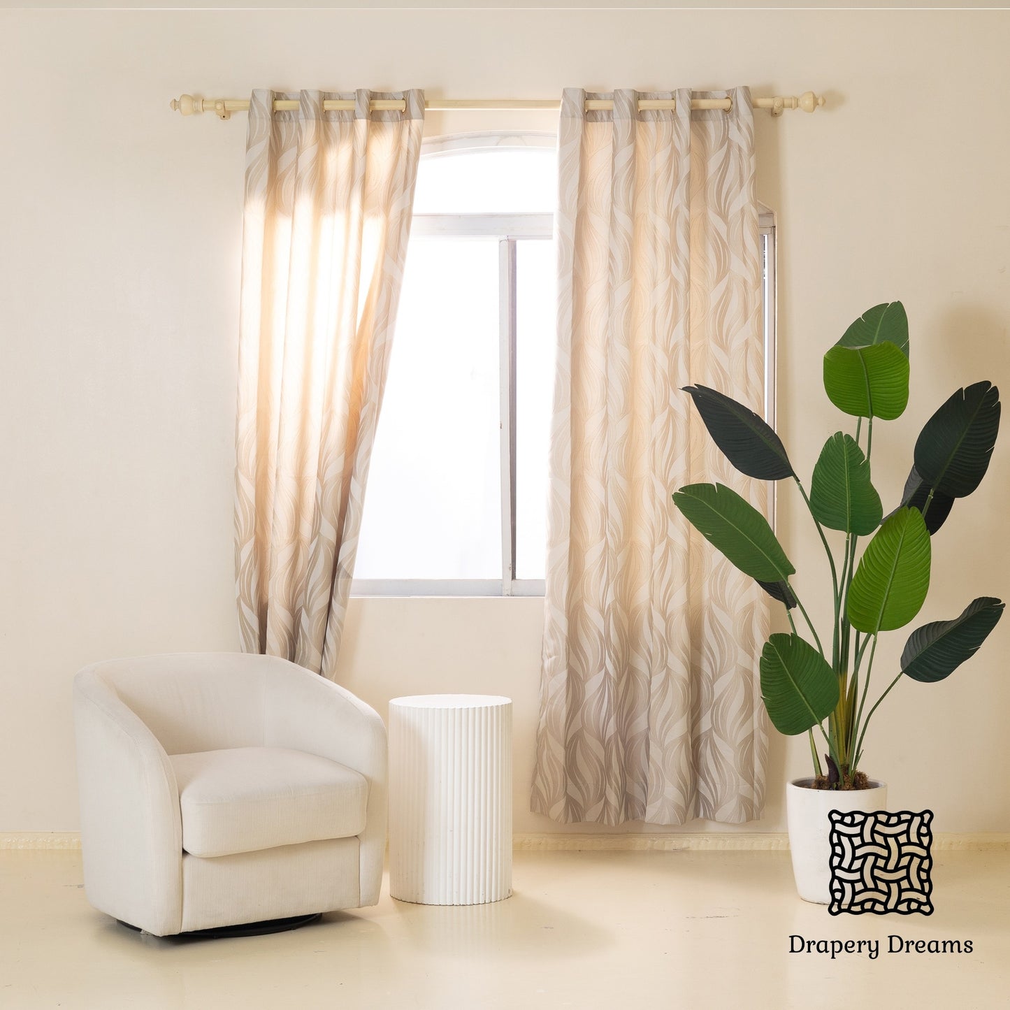 Ready Made Curtains - Ivory Cascade