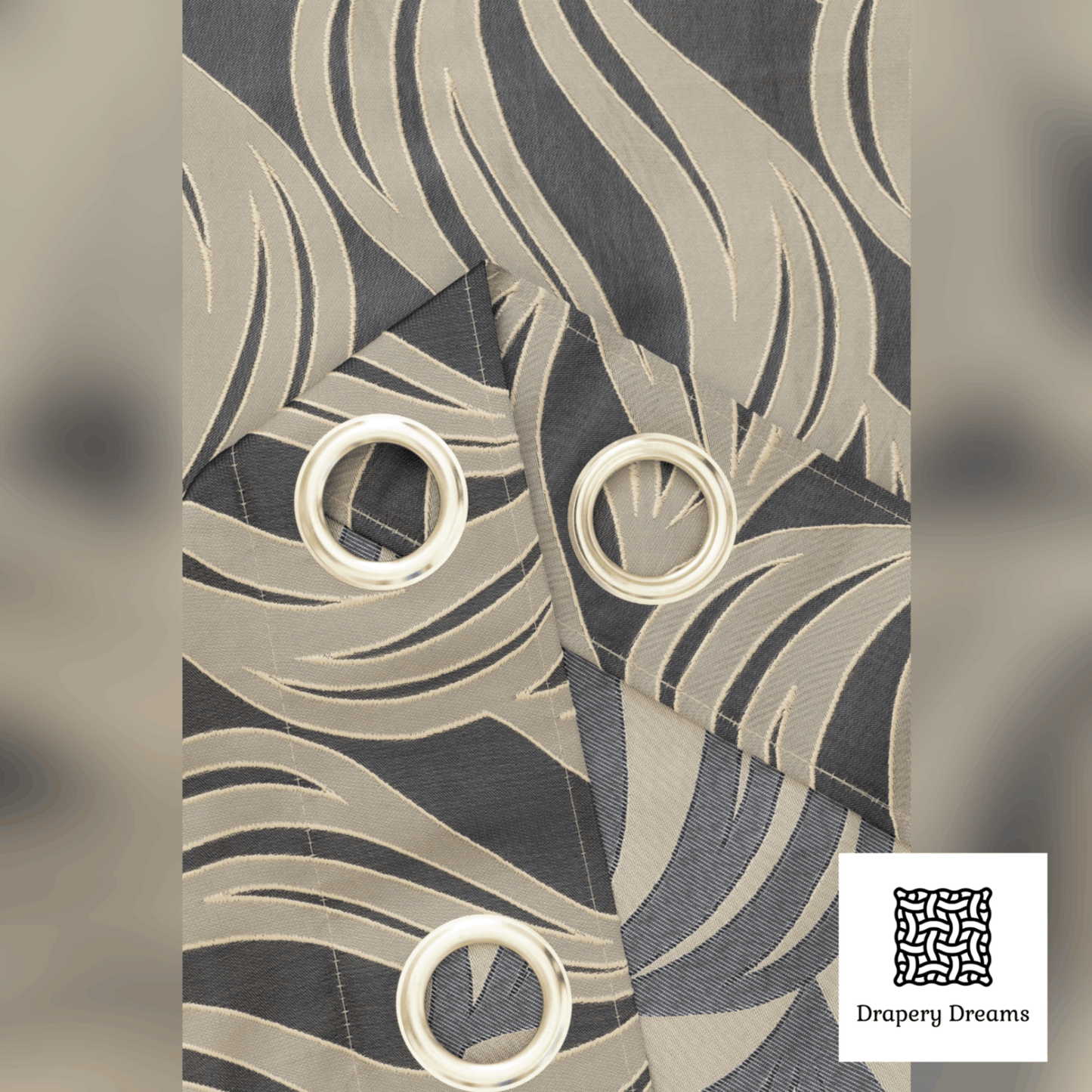 Ready Made Curtains - Ebony Cascade