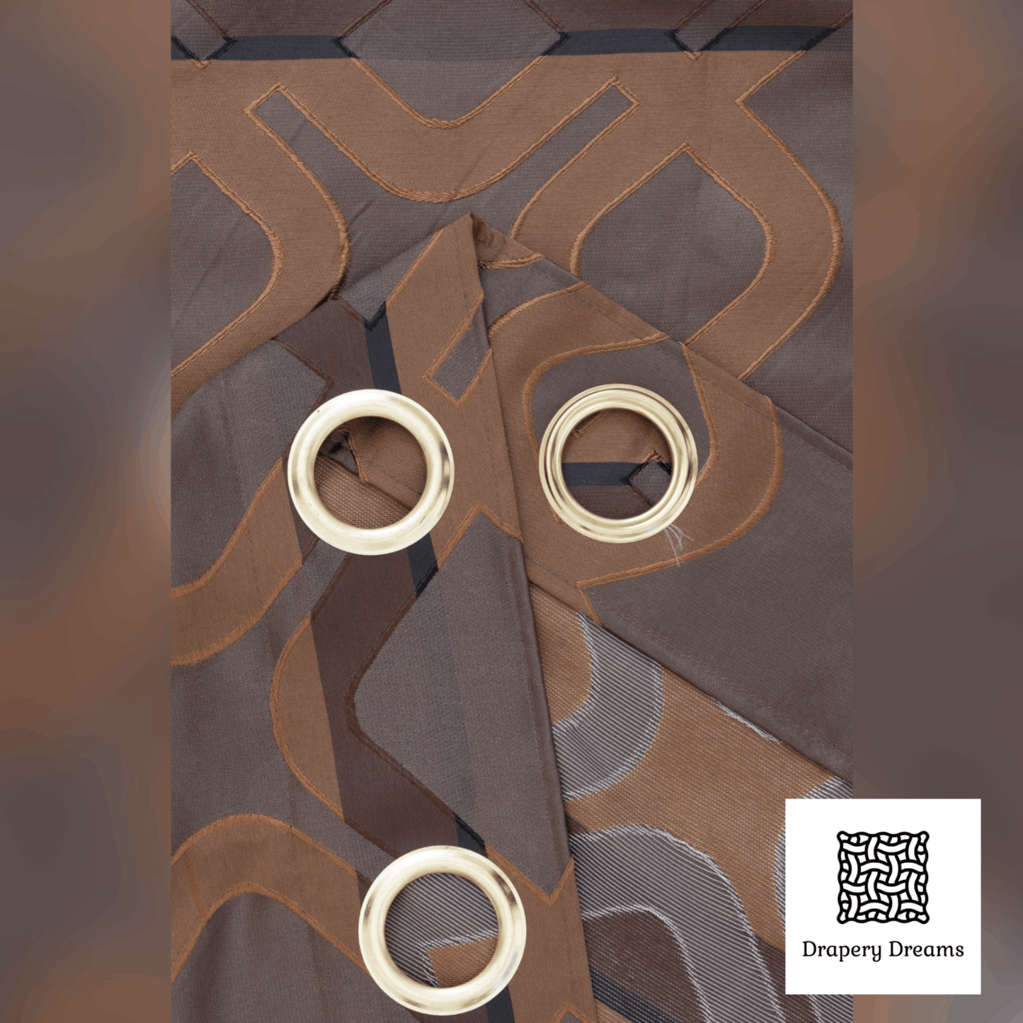 Ready Made Curtains - Coffee Lattice