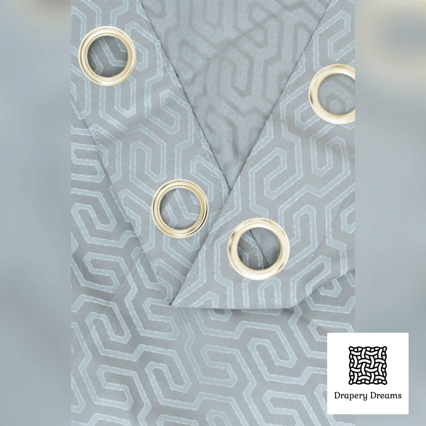 Ready Made Curtains - Turquoise Path