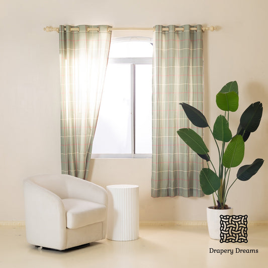 Ready Made Curtains - Pastel Plaid