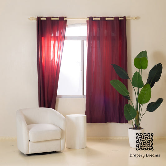 Ready Made Curtains - Red