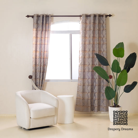 Ready Made Curtains - Ash Lattice