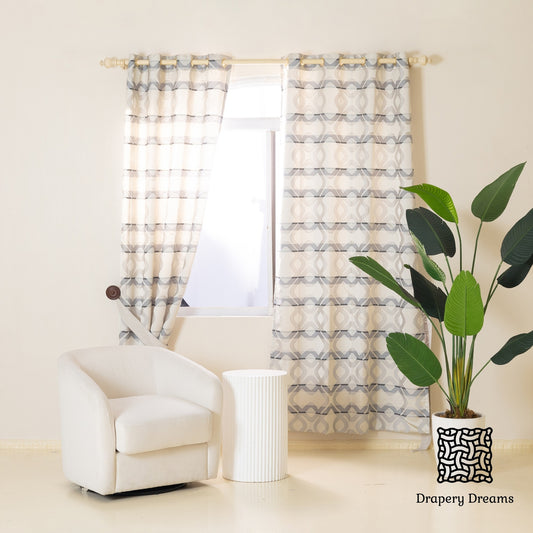 Ready Made Curtains - Frosted Lattice
