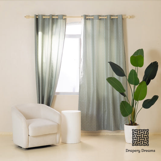 Ready Made Curtains - Aqua Maze