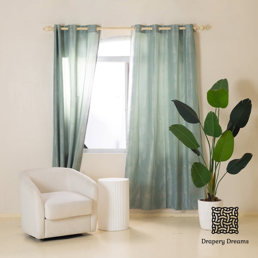 Ready Made Curtains - Seafoam Waves