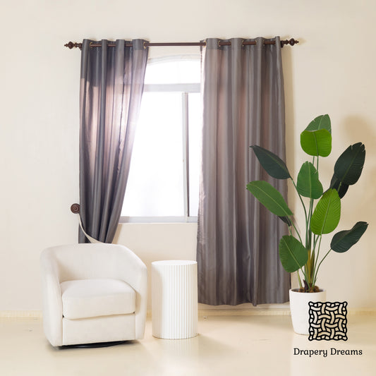 Ready Made Curtains - Slate Waves