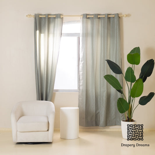 Ready Made Curtains - Turquoise Path